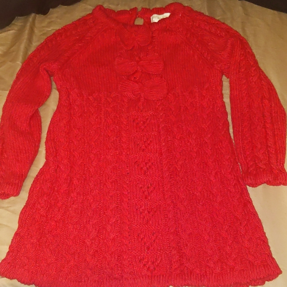 Cynthia Rowley girls 2t red sweater dress